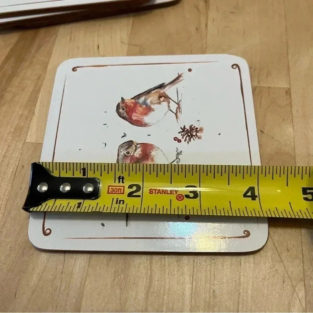 Robin Bird Drink Coaster Set Of 4 England - Picture 8 of 8